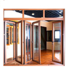 Luxury Design Υψηλής Ποιότητας Μονό Διπλό Εξωτερικό Αλουμίνιο Επενδυμένο Ξύλο Διπλό Πόρτα Ασφαλείας Τιμή