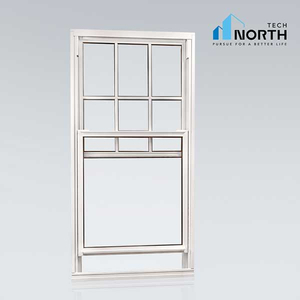 Thermal Break Aluminium and Regular Aluminium Single Hung እና Double Hung ዊንዶውስ