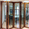 Luxury Design Υψηλής Ποιότητας Μονό Διπλό Εξωτερικό Αλουμίνιο Επενδυμένο Ξύλο Διπλό Πόρτα Ασφαλείας Τιμή