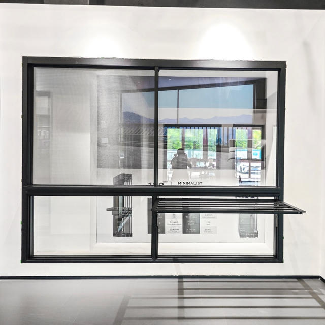 ရိုးရှင်းသော ခေတ်မီပုံစံ အပူချိုးဘောင်ကျဉ်းသော အလူမီနီယမ် ပြတင်းပေါက်